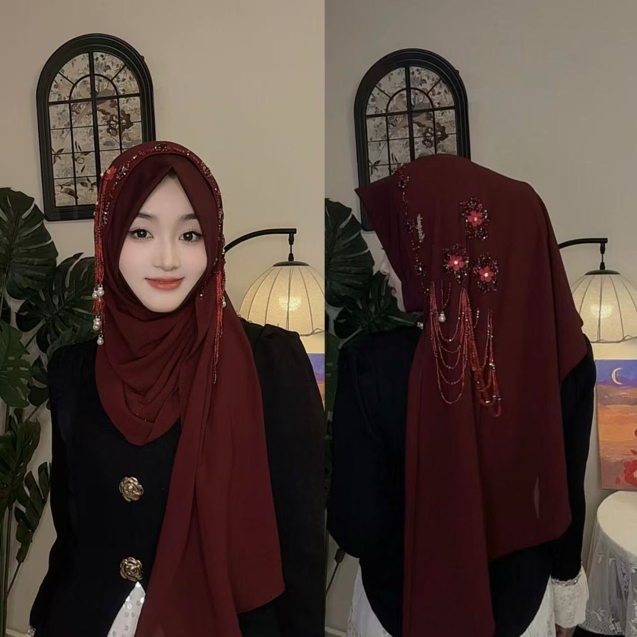 Tassel Fringe Trim - Abaya Hijab Muslimische Frauen Schal Spitze