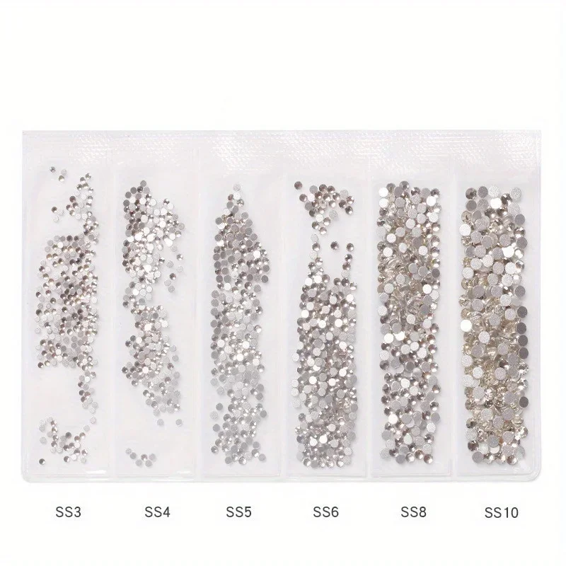 Hotfix Rhinestone Sheet - Swagpick SS3-10 mischen weiß ab Glas