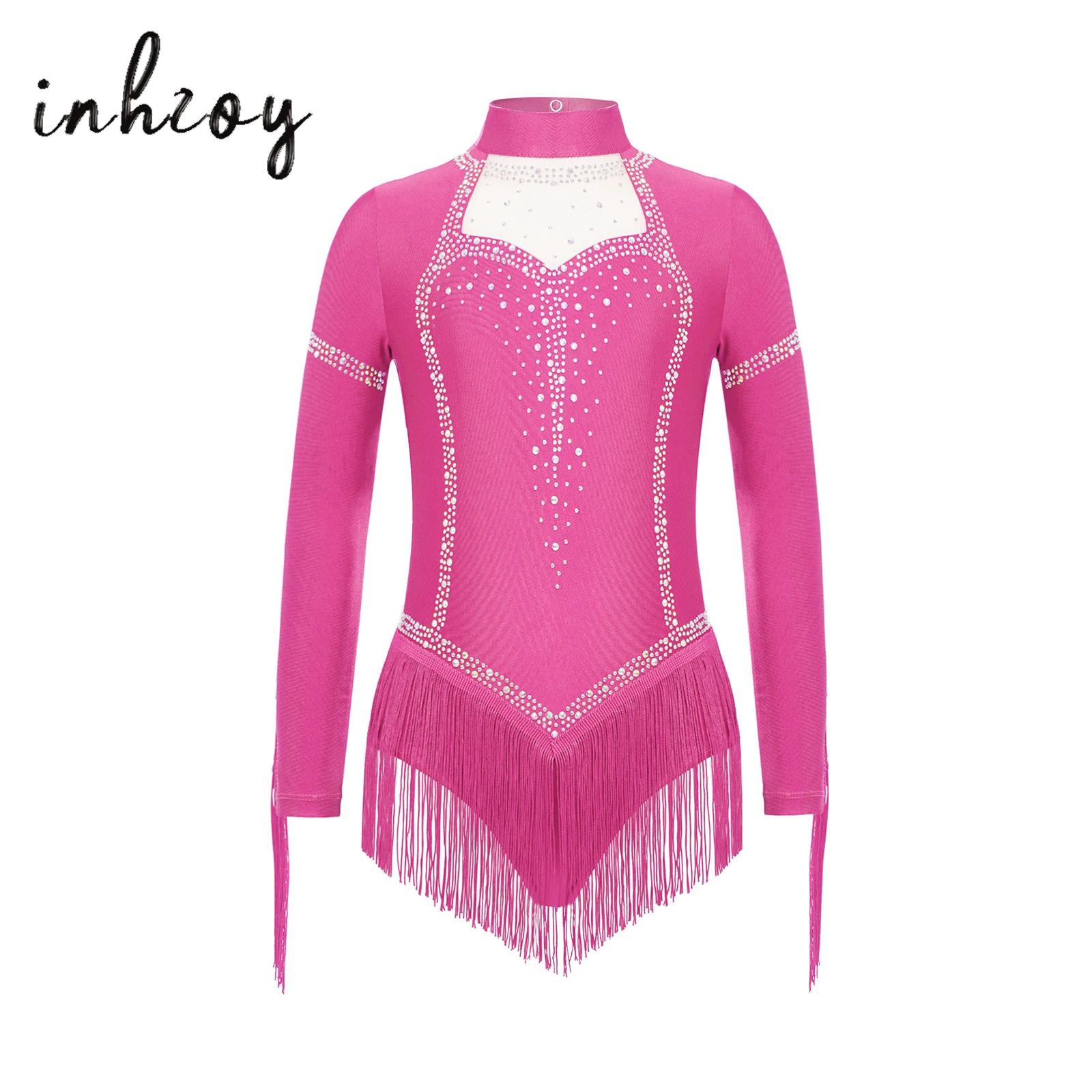 Rhinestone Banding Trim - Kinder Mädchen Fransen Latin Dance Body