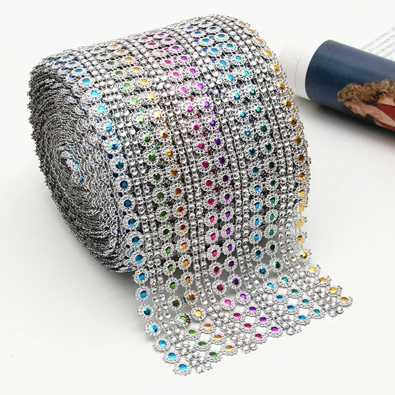 1 Yard 16reihiges Kristall-Dia – Hotfix Rhinestone Sheet Bewertung und Preis