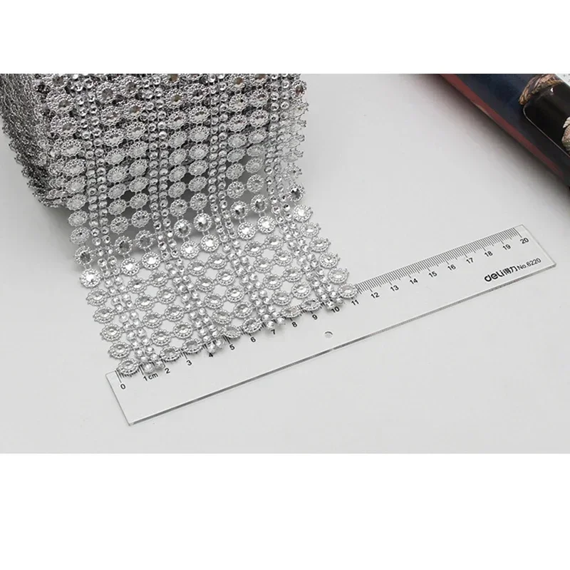 1 Yard 16reihiges Kristall-Dia – Hotfix Rhinestone Sheet Bewertung und Preis