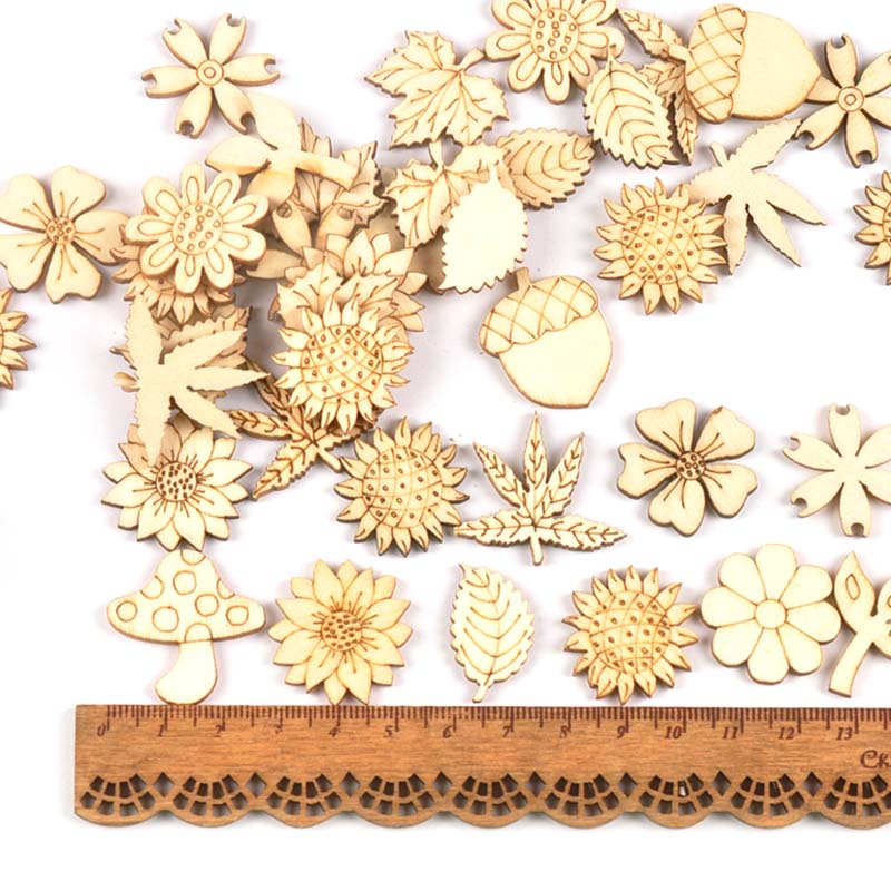 30pcs 25-30mm Holz DIY Zubehör – Embellishments For Scrapbooking Bewertung und Preis