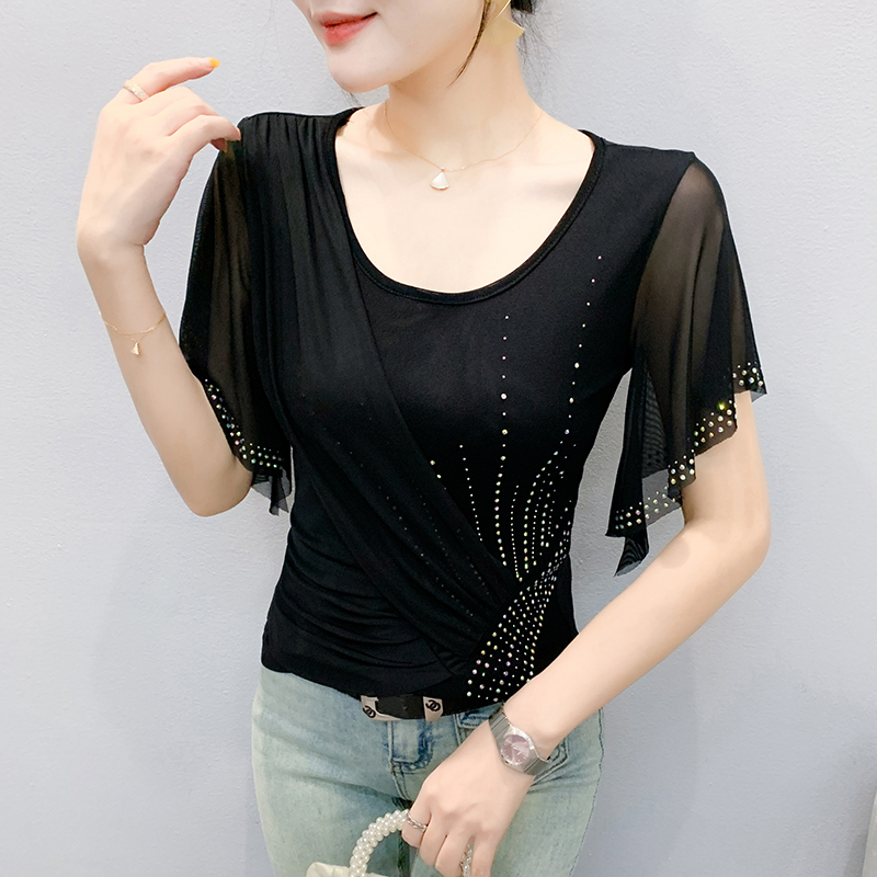Sommer-Mesh-Top für Damen 2025 – Beaded Trim Fringe Bewertung und Preis