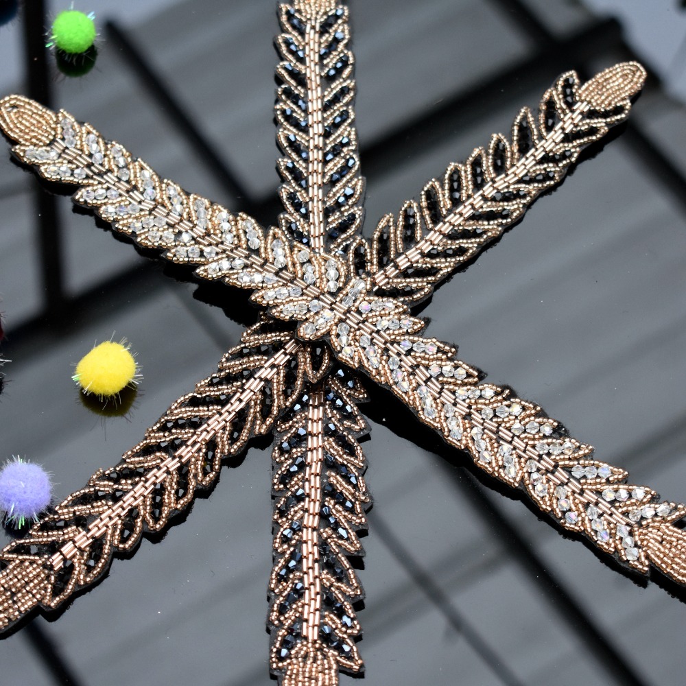 Lange blätter blatt handgemach – Beaded Trim Fringe Bewertung und Preis
