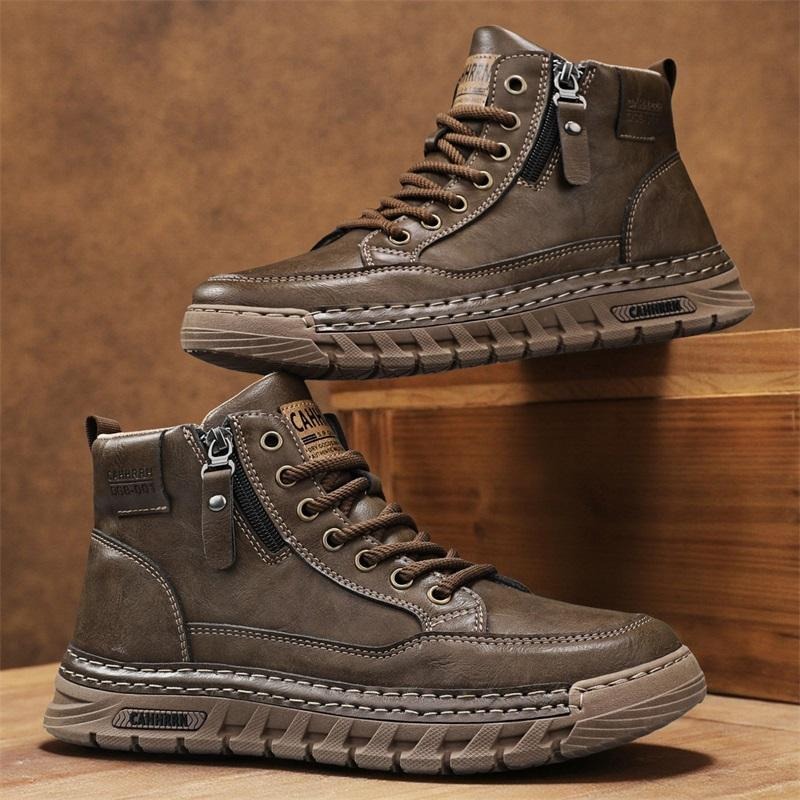Herren Leder High-Top Stiefele – Guipure Lace Panel Bewertung und Preis