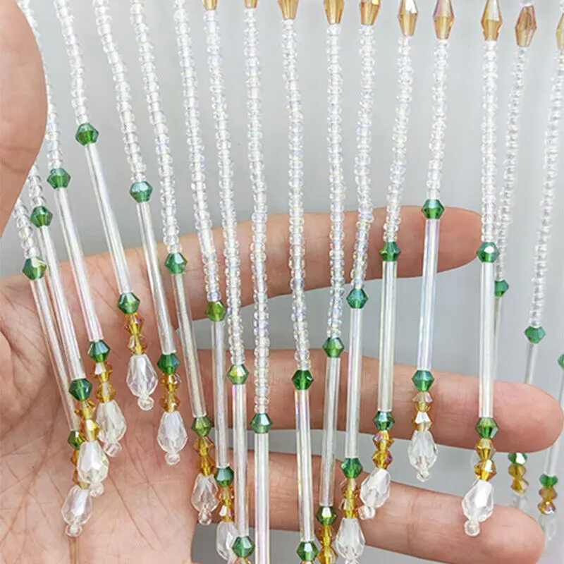 Glasrohr Fransen Quaste 16 cm  – Beaded Trim Fringe Bewertung und Preis
