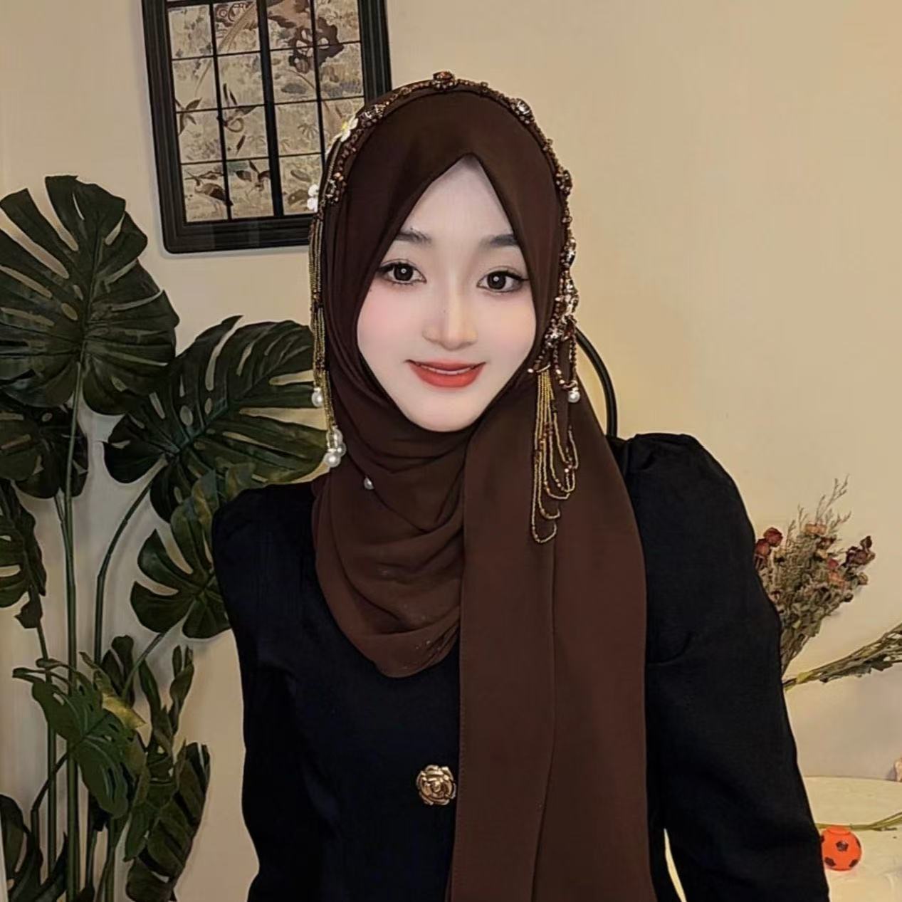 Abaya Hijab Muslimische Frauen – Tassel Fringe Trim Bewertung und Preis