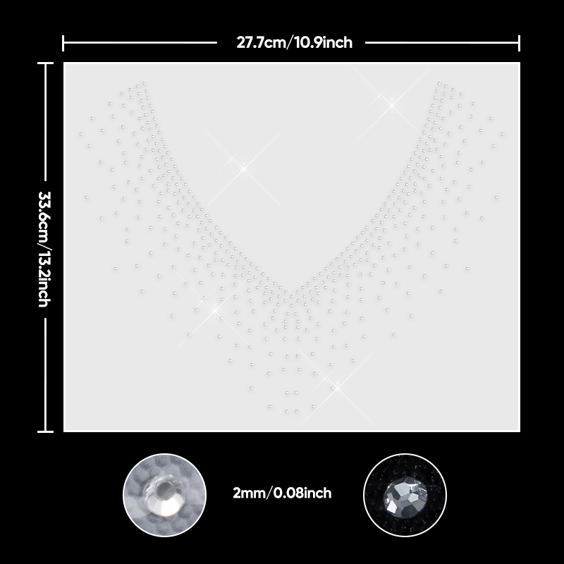 QIAO 1/2/4/6 Stück V-Ausschnit – Hotfix Rhinestone Sheet Bewertung und Preis