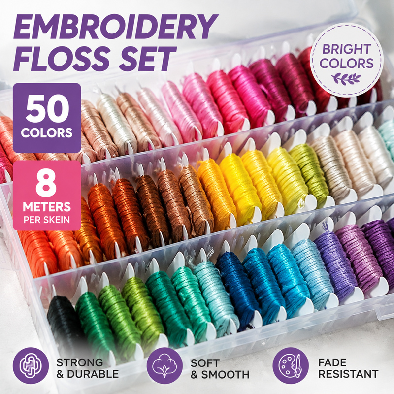 100% Baumwolle Stickgarn-Set m – Embroidery Craft Bewertung und Preis